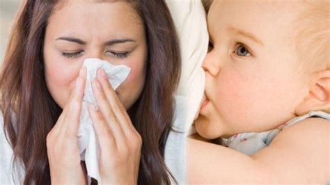 grip olan anne sütünden bebeğe geçer mi